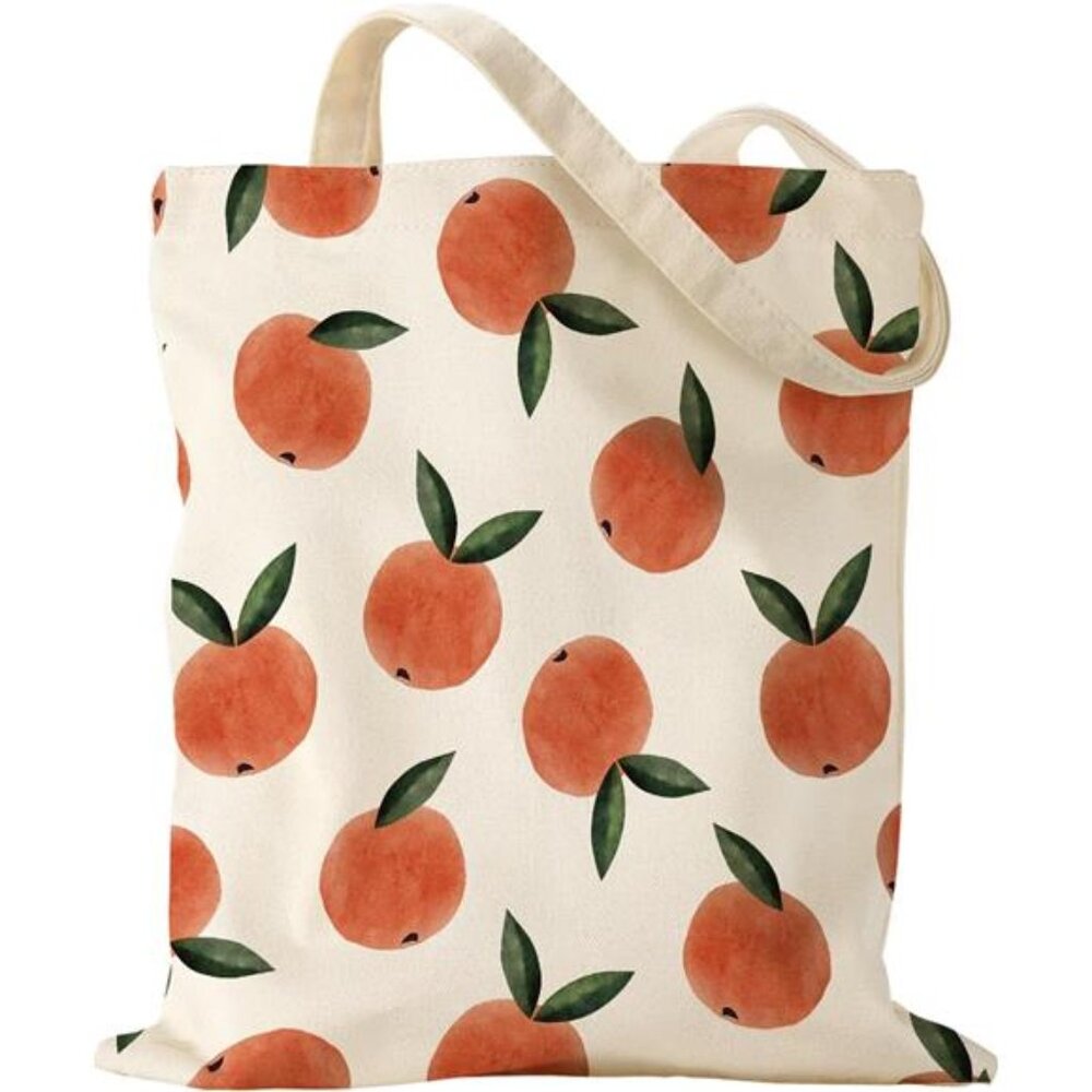Canvas Tote Bag - Sturdy Cloth Cotton Totes Bag with Pattern Shoulder Bag